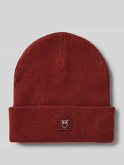 Knowledge Cotton Apparel Muts van wol met labelpatch