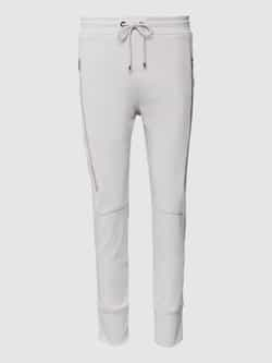 MAC Slim fit stoffen broek met sierritssluitingen model 'Future'