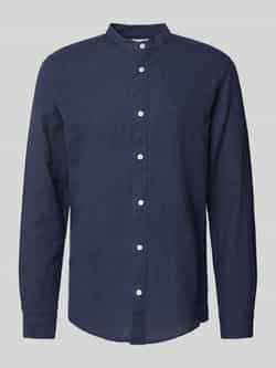 Only & Sons Slim fit linnen overhemd met opstaande kraag model 'CAIDEN'