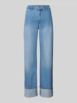 MORE & MORE Relaxed fit jeans met steekzakken opzij