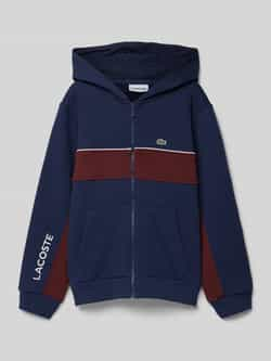 Lacoste Colour Block Zip-Up Hoodie Junior Navy Kind Navy