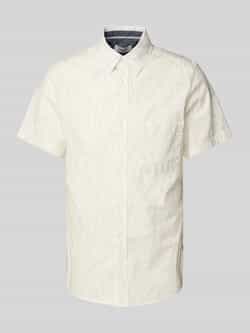 S.Oliver RED LABEL Slim fit overhemd met korte mouwen van katoenmix