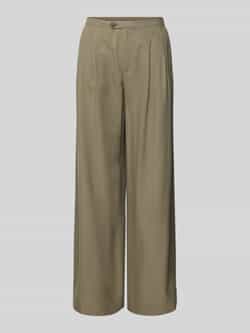 Selected Femme Wide leg bandplooibroek met steekzakken model 'NATUK'