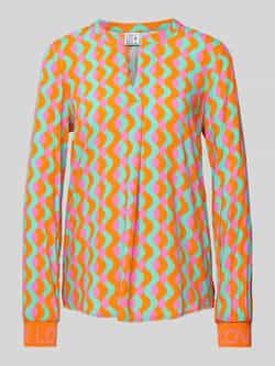 Emily Van den Bergh Blouseshirt van viscose met all-over motief