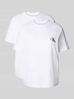 Calvin Klein Jeans T-shirt met logo in een set van 2 stuks