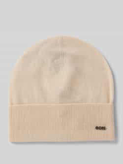 Boss Beanie met labelapplicatie model 'Lari'