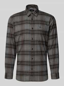 Camel active Regular fit vrijetijdsoverhemd van flanel met labelstitching