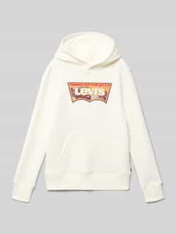 Levi s Kids Hoodie met labelprint model 'ROPE BATWING'