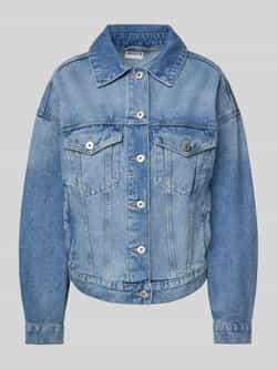 Jake*s Casual Jeansjack met klepzakken