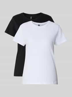 Pieces Regular fit T-shirtset van katoenmix model 'AMIRA'