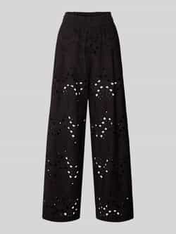 Gestuz High waist broek met broderie anglaise model 'baylor'