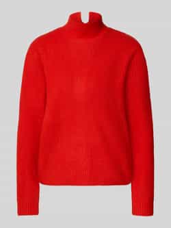 Ichi Gebreide pullover met opstaande kraag en extra brede schouders