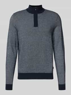 Boss Regular fit schipperstrui van een mix van scheerwol en katoen model 'HETTORE'