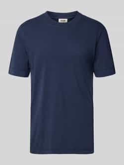 Drykorn T-shirt met geribde ronde hals model 'RAPHAEL'