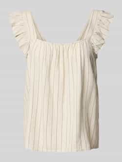 Pieces Relaxed fit top van een mix van viscose en linnen model 'PIA'