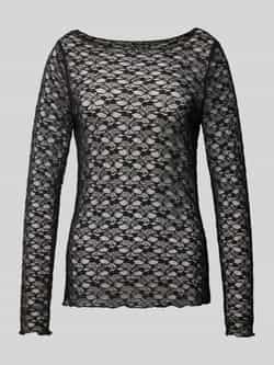 Ichi Shirt met lange mouwen in semi-transparant design model 'PERLA'