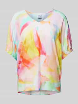 Emily Van den Bergh Blouseshirt met all-over motief model 'Multi Aquarell'