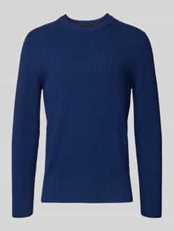 Marc O'Polo Regular fit gebreide pullover van puur katoen met opvallend ribmotief