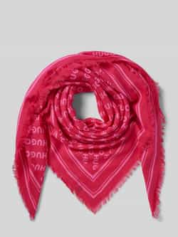 HUGO Sjaal Alycia 120*120 met logoprints
