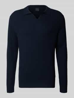 Bugatti Gebreide pullover met polokraag
