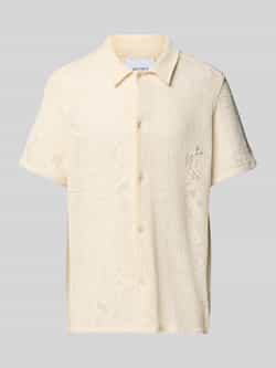 Les Deux Regular fit vrijetijdsoverhemd met broderie anglaise model 'Hector'