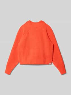 Garcia Gebreide pullover met ronde hals en labeldetail
