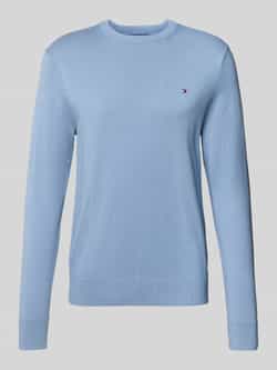 Tommy Hilfiger Regular fit gebreide pullover van een mix van katoen en kasjmier