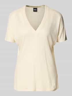 Boss T-shirt met V-hals model 'Eylina'
