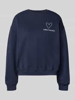 LOLLYS LAUNDRY Oversized sweatshirt met labelstitching model 'Sydney'