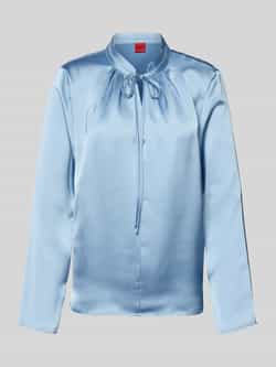 HUGO Regular fit blouse met lange mouwen en strikdetail model 'CIMONAS'