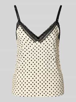 HUGO Pyjamatop met hartvormige hals model 'POLKA'