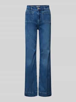 Christian Berg Woman Wide leg jeans met strookzakken