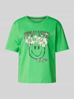 Marc Cain Biologisch katoenen T-shirt Green Dames