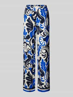 Milano italy Wide leg stoffen broek met all-over print