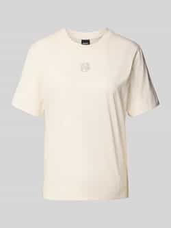 Boss Regular fit T-shirt met strass-steentjes