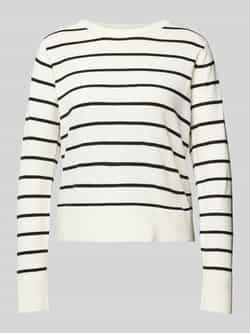 Pieces Regular fit gebreide pullover met streepmotief model 'JOY'