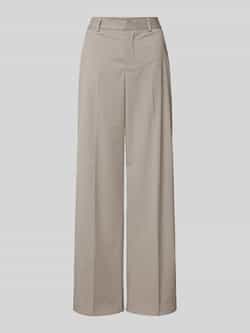 Kaffe Stijlvolle Kasolena broek met krijtstreep print Beige Dames
