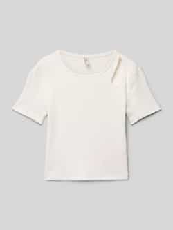 Only Slim fit T-shirt van katoenmix model 'NESSA LIFE'