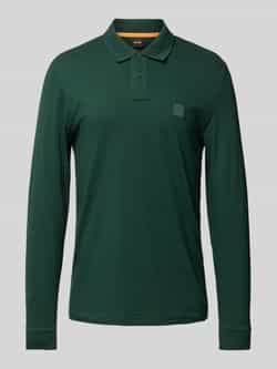 Boss Orange Slim fit poloshirt met labelbadge model 'Passerby'