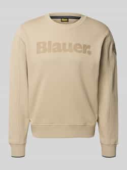 Blauer Usa Sweatshirt met labelprint model 'Crosby'