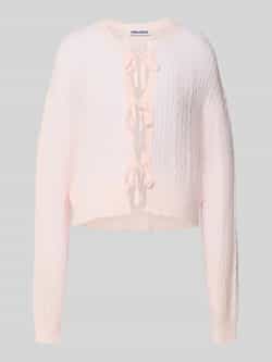Review Gebreide cardigan met ajourpatroon