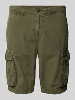 Superdry Regular fit korte cargobroek met riemlussen model 'Parachute'
