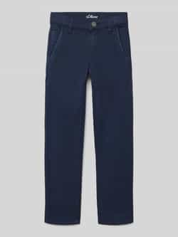 S.Oliver RED LABEL Slim fit stoffen broek van twill