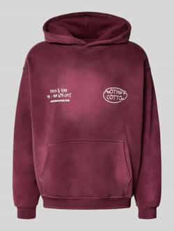 Another Cotton Lab Pasta Night Washed Hoodie Men Hoodies & Sweaters rood Maat XL Kleding