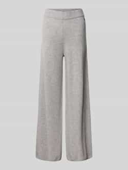 S.Oliver BLACK LABEL Wide leg gebreide broek van een mix van wol en kasjmier