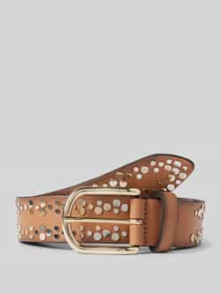 Vanzetti Riem van leer met studs en doornsluiting