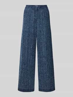 Jake*s Collection Wide leg stoffen broek met structuurmotief