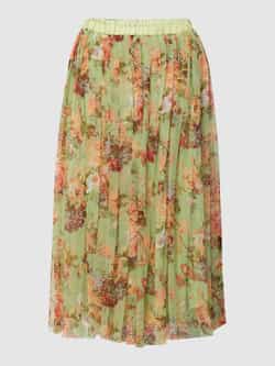Lace & Beads Midirok van mesh met bloemenmotief