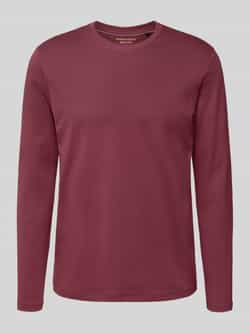 Christian Berg Men Shirt met lange mouwen en geribde ronde hals