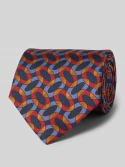 J.Ploenes Zijden stropdas met logoprint (8 5 cm)